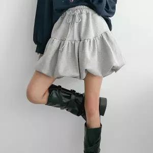 [신세계라이브쇼핑][옷자락] 여자 러블리 캉캉 호박 벌룬치마 리본 밴딩 미니스커트