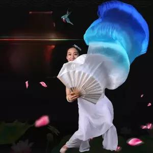 부채춤 부채 천연실크 밸리댄스 공연 댄스부채 방송부채 긴부채 롱부채