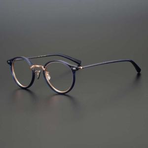 일본식 수제 초경량 타원형 안경테 반투명 조각 빈티지 수입 안경