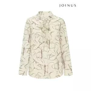 [조이너스]패턴 리본넥 블라우스-JF22RW1301409D