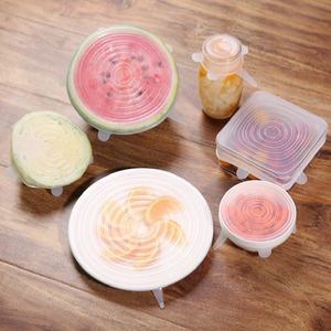 식약처안전인증 실리콘덮개 6종세트 만능뚜껑 밀봉덮개 밀봉랩