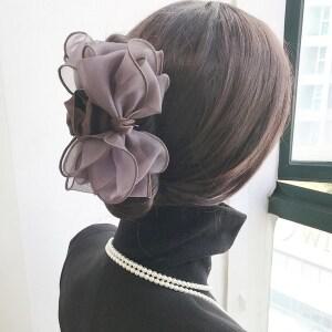 (국내제작 무배) 8칼라 포인트리본 왕리본집게핀 색상추가/사이즈추가 (A6274)