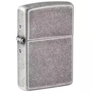 ZIPPO 지포라이터 클래식 앤틱 실버 플랫 빈티지 121FB +심지+돌+오일133ML