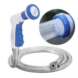 (2m) 원터치 스프레이건 세트 베란다 세차 정원 물호스/분사기/수도/호스/욕실/고압/세차건/연결/청소/호수