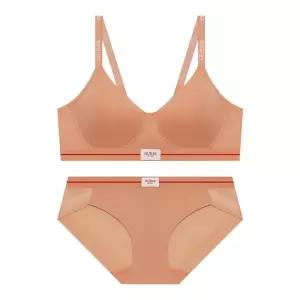 [게스언더웨어](강남점)(노와이어)포인트 라인밴딩 스포츠 브라+팬티세트(ODWBR797/BP797OR)
