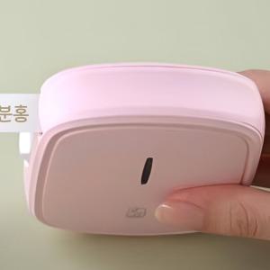 미니라벨프린터기 네임스티커기계 투명 방수 이름표 도장 스템프