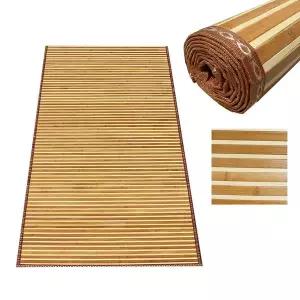 [더담고]투톤 대나무 돗자리 17mm 1인용 ( 시원한 여름 침대 대자리 싱글 여름자리 통풍시트 쿨매트 )