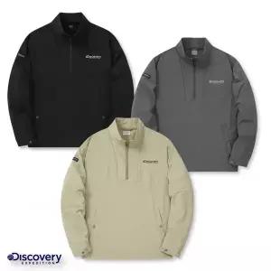 [디스커버리] 24FW 가을 DXTR39044 남여 공용 우븐 에센셜 트레이닝 상의 아노락 반집업 하이넥 카라