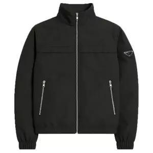 [명품] 25SS 삼각로고 하이넥 바람막이 자켓 블랙 SGN998 106O F0002