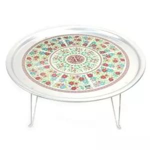 양은 밥상 찻상 다과상 원형 밥상 레트로 밥상 40cm