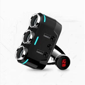 12V-24V 자동차 시가 라이터 소켓 분배기 플매트 카펫 러그 LED USB 충전기 어댑터 포트 연장 케이블이있는