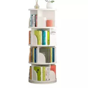 회전 책장 책꽂이 선반 거실 원목 수납 360도