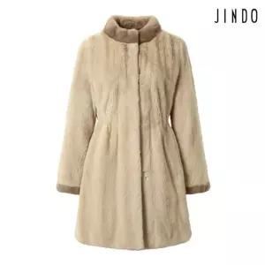 진도 오리지널 컬러콤비 밍크 하프코트 (JFHR01)