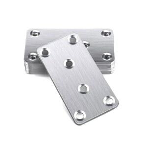 나무용 Wopanxye 10pcs 평평한 브래킷, 40x80 1.8mm 스트레이트 접합 플레이트, 침목 브래킷 헤비 듀티 스테인리스 수리 패널 금속 커넥터 고정 장치, 나무 가구 테이블 책장용