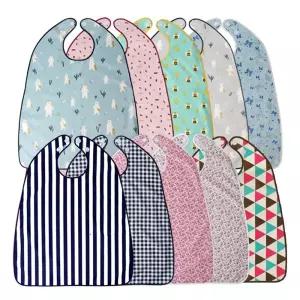 더해피 성인용 버튼형 턱받이 위생 방수 실버 앞치마/병원/노인/식사/성인/턱받침/어른용/환자용/요양원