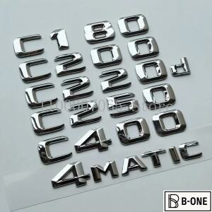 2015 크롬 문자 C180 C200 C220d 4Matic 엠블럼 메르세데스 벤츠 자동차 트렁크 로고 스티커