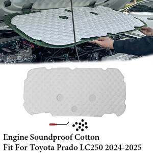 자동차 엔진 방음 코튼 개조 특수 단열 및 흡음 화이트 패드 토요타 프라도 LC250 2024-2025용
