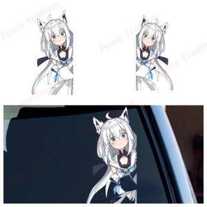 후부키 홀로라이브 자동차 스티커 애니메이션  데칼 스크래치 방지 차량 서핑보드 장식 라벨 셀러