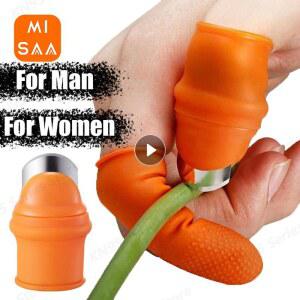 실리콘손가락골무 과일 식물 야채 따기 칼 마늘 필링 유물 손가락 보호기 콩 Cowpea 따기 철 손가락 슬리브