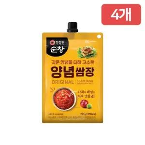 청정원 순창 양념쌈장 190g 파우치형 간편휴대, 4개