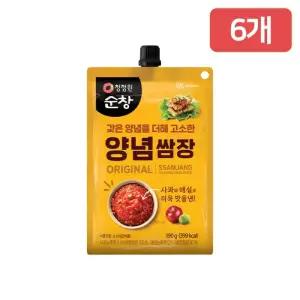 청정원 순창 양념쌈장 190g 파우치형 간편휴대, 6개