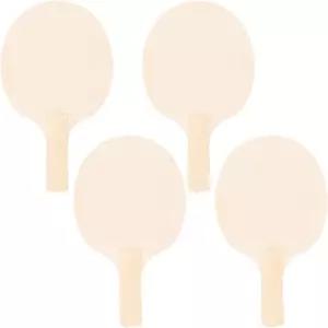 코힐리 4팩 미완성 나무 퐁 패들 블레이드 DIY 탁구 라켓 빈칸 실내 야외 게임용