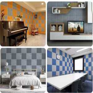 10개 흡음 벽지 5x5 두꺼운 폴리에스터 보드 방음벽 패드