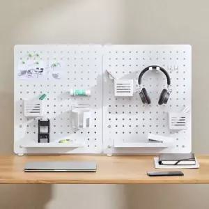 스틸 페그 보드 타공판 파티션 책상 가림막 2pcs 1set 페그보드 타공판 책상파티션 책상가림막