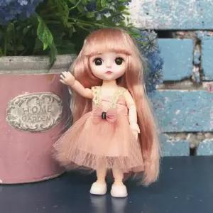 미니돌 베이비 관절인형 로즈 핑크 선물용/전신/인형/미니/여자/공주/구체/관절/아이/구관/여아/선물/인형