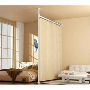 무타공 패브릭파티션 원룸 공간분리 가벽 행거형커튼 세로