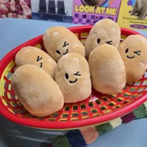 윙크하는 미니 감자 인형 구황작물 야채 채소 선물가게 전신 열쇠고리 가방고리