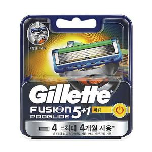 [질레트] 프로글라이드 파워 면도날 4입
