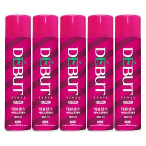 데뷰 센스 헤어스프레이 후로랄향 300ml x 5개 헤어 강력 셋팅 고정 스타일링 스프레이