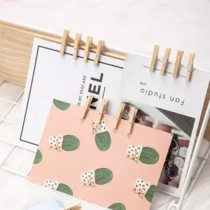 사진 메모걸이 나무집게 100p 문구 미니집게