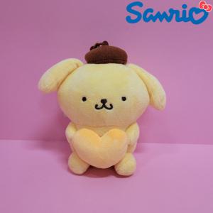 산리오 폼폼푸린 하트 가방고리 12cm 애착 인형