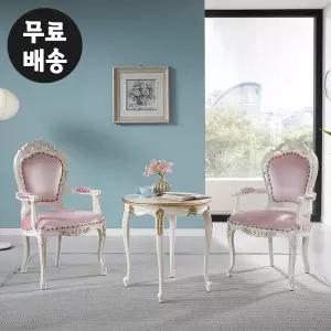 셀로 원목 엔틱 부부테이블 세트 침실 2인용 탁자 앤틱 골드 원형 둥근 테이블 티 커피