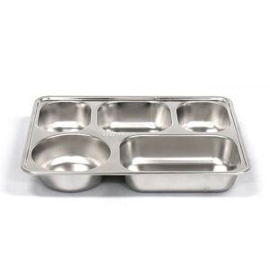 스테인레스 304 깊은 5칸 성인 용 병원 급식 스텐 식판 군대