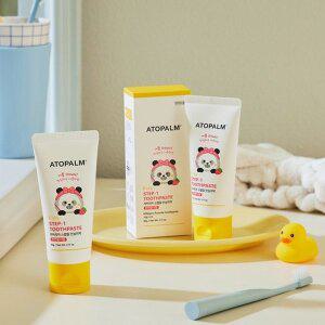 [아토팜] 키즈 치카치카 스텝일 안심치약 3개입 (천연딸기향/저불소...