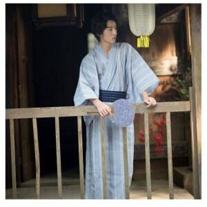 유카타 전통의상 기모노 온천옷 목욕가운 남자
