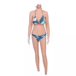 여장 실리콘 수트 전신 점프수트 CD 가짜 가슴 의상