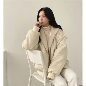  데일리 여성 뽀글이 겨울 융털 후드집업 패딩 양면 캐주얼 항공점퍼