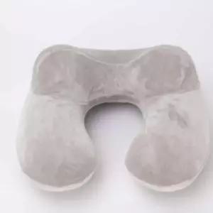 에어 목베개 휴대용 차량목베개 (그레이) (499Lj)