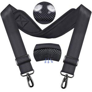 ZINMARK 어깨끈 59인치, 엑스트라-두꺼운 고정 쿠션 패드 및 가방, 카메라, 크로스바디 잔디깎이용 듀얼 클래스프 범용 교체 스트랩 - 다크 그레이