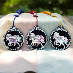 자개공예 나전칠기 DIY 말띠 말의 해 전통자개 마패 만들기 키트 / 병오년 말띠해 소품 악세사리 외국인 선물 한국기념품