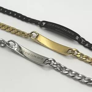 [느낌상점]써지컬 각인 팔찌 실버 노인 인식표 미아 방지 배회 어르신 실종 예방 주얼리 악세사리