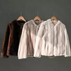 [신상오픈런]|CSJ6AF1|여성 후크 겨울 패션 인조밍크 물결 소프트 퍼 코트