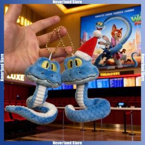 2가지 사이즈 귀여운 주토피아 게리 펜던트 키체인 만화 뱀 움직이는 봉제 인형 액션 피규어 가방 파우치