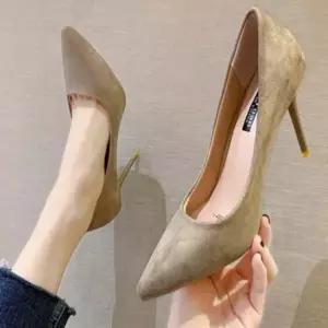 여성 봄 가을 굽9cm 스웨이드 하이힐 킬힐 여자구두