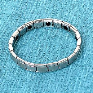 게르마늄팔찌 실버 -소 (건강팔찌 자석팔찌 음이온 원석 스포츠팔찌 판촉홍보상품 효도선물)