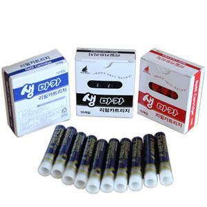 생잉크 보드마카 리필 잉크 10입 박스 원터치 삽입방식 서우 생마카 화이트보드용/ 강의용 진한 색상